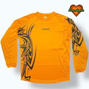 Men's Vintage Reusch Orange & Black Tribal Goalkeeper Jersey – XL